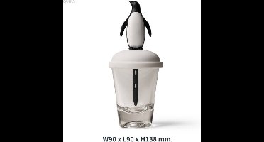 Qualy - Shotglas 7.5ml “Penguin Ice Pop Mold” met deksel W90 x L90 x H146mm Transparant