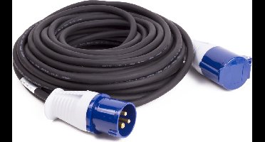 Benson Verlengkabel - Neopreen - IP44 - 20 meter - Blauw - Caravan/Camper/Boot
