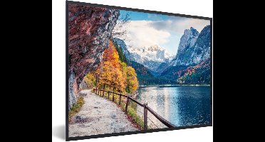 PosterMonkey - Poster - Fotolijst - Pad - Berg - Natuur - Bomen - Kader - 80x60 cm - Frame poster - Poster bergen - Poster met lijst - Poster natuur - Foto lijst