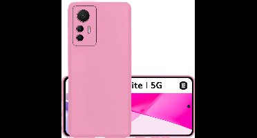 Hoesje - Geschikt voor Xiaomi 12 Lite - Sterk & Shockproof - Hoes Cover - Siliconen Case - Lichtroze