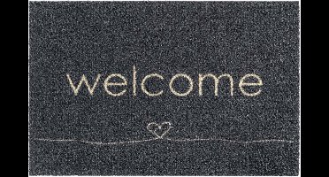 MD Entree - Deurmat - Schoonloopmat - Ambiance - Welcome Heart - 50 x 75 cm