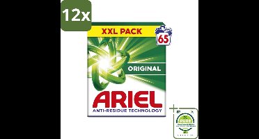 Ariel – Original – Snel Oplosbaar Waspoeder – 3,58 kg - Voordeelverpakking - 12 stuks - Waspoeder - Snel oplosbaar