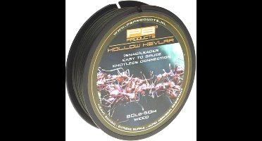 PB Products - Hollow Kevlar | Snag Leader | 80lb | Weed | 50m - Weed