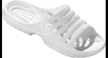 BECO Heren Badslippers - Wit - Maat 45