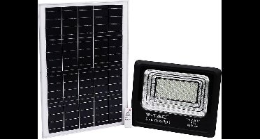 V-TAC VT-100W Solar Schijnwerper - IP65 Waterdicht - Zwart - 35W - 2450 Lumen - 4000K