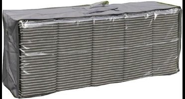 Tuinkussen beschermhoes / opberghoes - 2x - waterafstotend - polyester - 125 x 32 x 50 cm