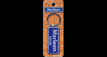 Paper Dreams Sleutelhanger Straatnaam Marleen 9 Cm Staal Blauw