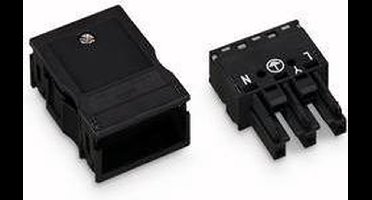 WAGO 770-103/K010-165 Netstekker WINSTA MIDI Bus, recht Totaal aantal polen: 2 + PE 25 A Zwart 1 stuk(s)