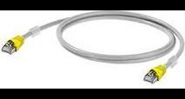 Weidmüller RJ45 (cross) Netwerkkabel Aansluitkabel CAT 6A S/FTP 5.00 m Grijs UL gecertificeerd, Vlambestendig, Snagless