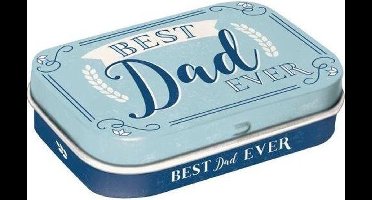 Best DAD Ever - Pepermunt Snoepjes - Metalen Blikje - Mint Box
