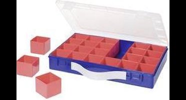 Hünersdorff Assortimentskoffer (l x b x h) 332 x 232 x 55 mm Aantal vakken: 24 Variabele onderverdeling Inhoud 1 stuk(s