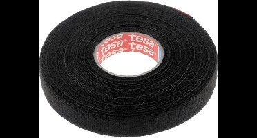 TESA Linnentape PET-wol - 15 mm breed - 250 um dik - Tot 105 graden - 25 meter - zwart