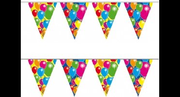 Vlaggenlijn met ballonnen print - 2x - verjaardag - 10 meter - plastic - feestelijke sfeer
