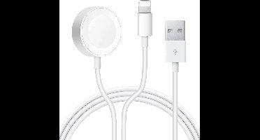 Watch Oplader - Draadloos Opladekabel Magnetic 2 in 1 iWatch oplaadkabel Compatibel with Geschikt voor Watch Series 7/6/SE/5/4/3/2/1 & Geschikt voor iPhone Kabel 14/14 Pro Max / 13/ 13 Pro Max