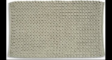 Badkamer Vloerkleed, Badmat, 100 x 60 cm, Taupe, Gerecycled Polyester, Katoen - Kela | Masha