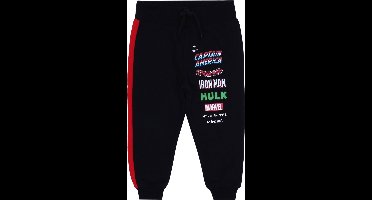 Zwarte trainingsbroek met rode biezen MARVEL