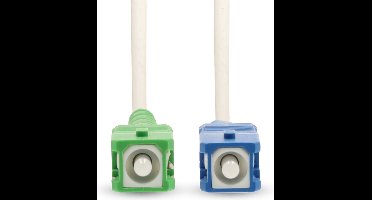 Nedis Glasvezel Patchkabel - SMF (Single Mode Phase) - SC/APC - SC/UPC - 100 Gbps - 2.00 m - Wit - Gift Box met Euro Lock