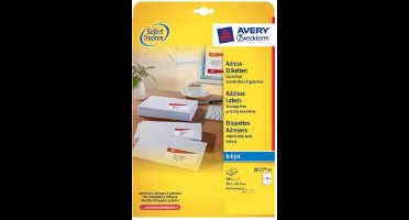 Avery J8177-25 printeretiket Wit