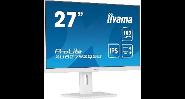 iiyama ProLite XUB2792QSU-W6 - 27 Inch - IPS - QHD - USB-hub - Verstelbaar