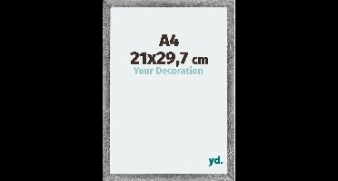 Your Decoration - Fotolijst A4 21x 29,7 cm - MDF - Grijs Geveegd - Mura