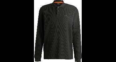 BOSS Petempestolong Long Sleeve Polo Zwart - Maat M - Heren - Longsleeve polo