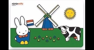 Placemats Nijntje in het weiland - 2x - 44 x 29 cm - Ontbijt diner en knutselen onderleggers - pvc