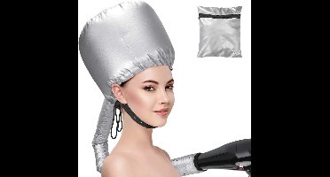 Droogkap, elastisch, voor haardroger, grijs, draagbaar, professioneel, krullend haar