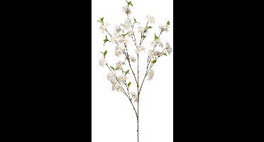 Emerald - Kunstbloem Kersenbloesem tros 120cm wit - Kunstplant voor binnen