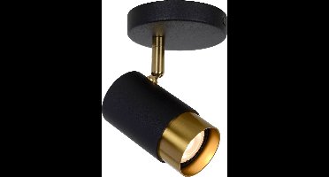 Lucide FLORIS - Plafondspot (Plafondlamp) - Ø 10 cm - 1xGU10 - Zwart