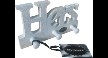 RiverDale - kapstok - Hout - Hers - Wit - Landelijk