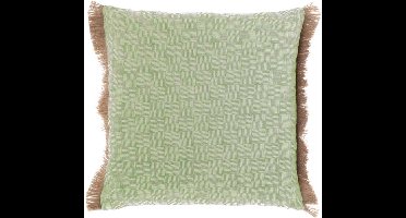 D- Unique Living | Kussen Fero 45x45cm tea green | Kussen woonkamer of slaapkamer