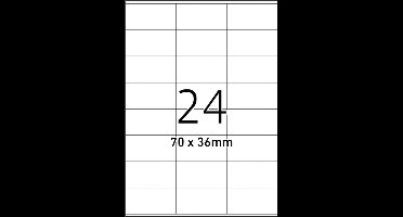 Etiket Office A4 70X36 24X