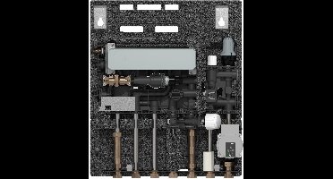Danfoss Woningstation EvoFlat 4,0 M4 hoekinstap voor vloerverwarming, 10 bar, 95C, 183B2503