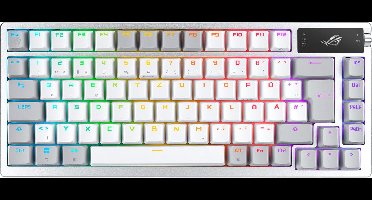 ASUS ROG Azoth - toetsenbord draadloos - USB 2.0, 2.4Ghz, Bluetooth 5.1 - QWERTY - Wit