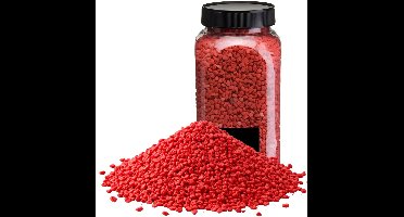 Home & Styling decoratie stenen/granulaat - 3x - 650ml - rood - hobby steentjes