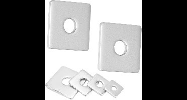 Cosensi - Vierkante Wasmachines - M6 - Voor Bevestiging - 20 Stuks - Distributeert Druk - Voor Divers Gebruik - M6 x 12 x 12 mm