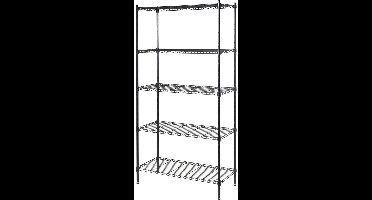 TOOLCRAFT TO-10565271 Stellingkast compleet 160 kg (b x h x d) 900 x 1815 x 400 mm Staal Zwart
