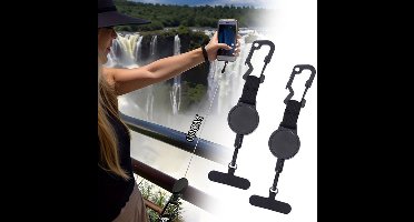 2 Stuks Intrekbare Anti-diefstal Telefoonhouder - Draagbare Anti-diefstal Telefoonriem - Lichtgewicht Mobiele Telefoonkoord Met Vergrendelingsgesp - Anti-drop Mobiele Telefoonriem Voor Wandelen, Klimmen, Fietsen