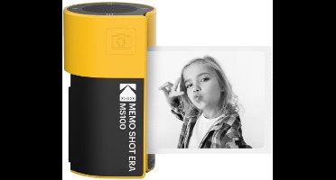 Kodak Memo Shot ERA M300 - Impression Photo Autocollante 2.7x1.8, Compatible iOS/Android via Bluetooth, Remplacement Facile Cartouches One-Touch, Imprime en 25 Sec, Appli KODAK Memo - Jaune