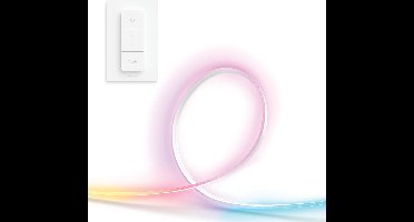 Philips Hue Essential Flex LED strip 5 meter - Wit en Gekleurd Licht - Light Strip - Incl. Hue Dimmer Switch - Hue White and Color Ambiance