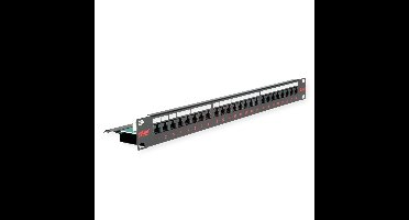 ROLINE Cat.6 (Class E) 19 patchpaneel, 24P, onafgeschermd, zwart