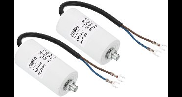 CBB60 12uf Werkcapacitor - 2pcs AC 450V Eindstukken - Schroef U 50/60Hz - Cilindrische Bodem met M8 Schroef voor Wasmachines - Pomp Motoren