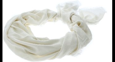 GUESS Sjaal Geva Kefiah White Logo Wit