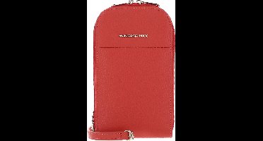 MANDARINA DUCK Leren Telefoontasje Schoudertas Mellow Leather Phone Crossbody Bag Cayenne Rood