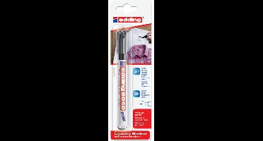 Wasgoedmarker edding 8040 rond 1mm zwart blister | 5 stuks