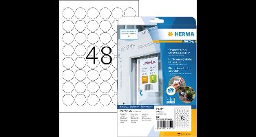 Herma hardwearing Labels round 30mm 20sh. DIN A4 wh 960pc. 4571
