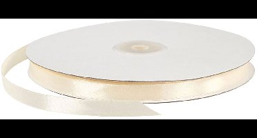 Satijn lint, b: 10 mm, cr�me, 100 m
