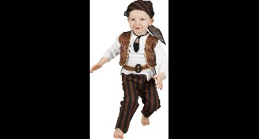 Bruin piraten baby kostuum - Verkleedkleding - Maat 80