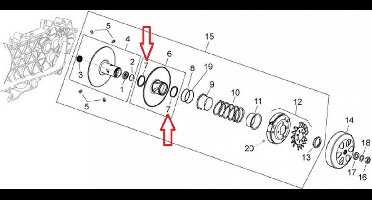 originele motorafdichting voor piaggio 125 vespa et4 scooter 1996 tot 2005 431089 / 41x48x4mm nieuw