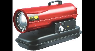 Perel Heteluchtkanon op diesel/kerosine, binnen- en buitengebruik, draagbare heater voor bouwplaatsen, werkplaatsen, garages, industriële ruimtes, laag brandstofverbruik, vlambeveiliging, thermostaatregeling, 220-300 m²